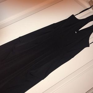 Black high neck dress